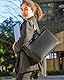 LOVEVOOK Große Laptoptasche Damen 17 Zoll, Leicht Aktentasche Arbeitstasche Handtasche, Elegant Laptop Bag Business Shopper Tasche Lehrertasche Schultertasche Women für Uni Schule Büro, Schwarz