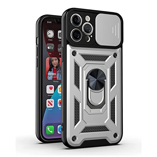 Coque iPhone 12 Pro Max argent de qualité militaire avec glissière