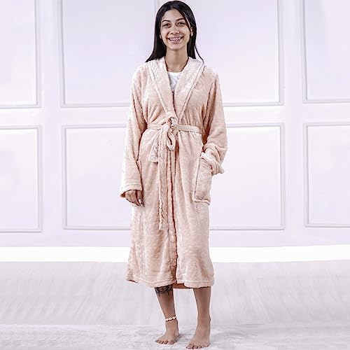 Roupão Microfibra Flannel Relieve com Bolso Extra Macio