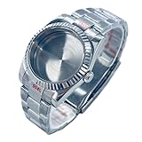 ROUREOX Cassa Acciaio 316L Ghiera Zigrinata Set Cinturino 3 Maglie PCL Lente Zaffiro ETA 2824 PT5000 Corona A Vite Impermeabile 10ATM per Rolex Oyster Perpetual/Datejust-D 40MM