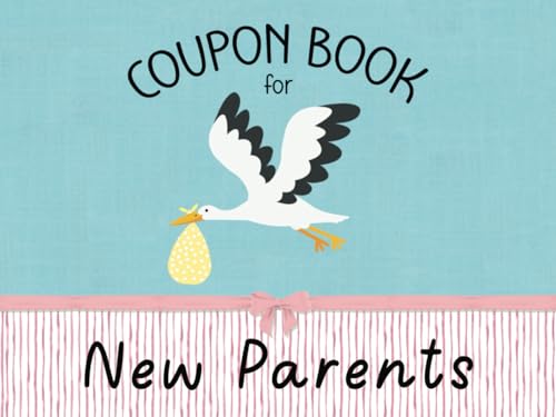 Coupon Book for New Parents: Gift to Help with New Baby | 10 Pre-Filled + 5 Blank Vouchers | Baby Shower Gift