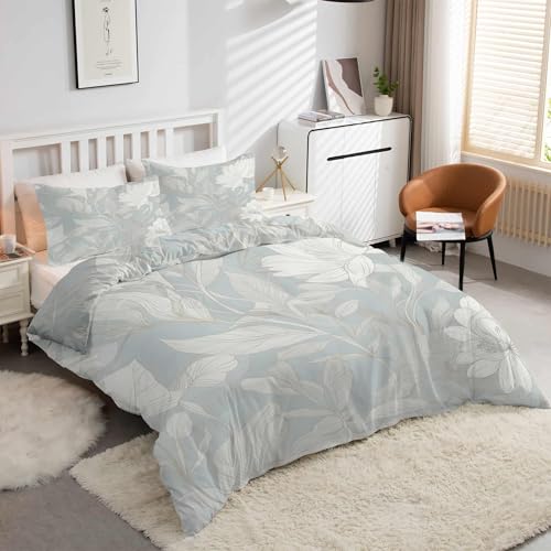 Parure de lit 90x190 fleurs de qualité supérieure en microfibre douce durable - 2