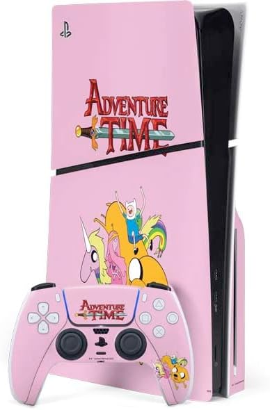 Skinit Decal Gaming Skin Compatible with PS5 Slim Disk Bundle - Officially Licensed Adult Swim Adventure Time Jake The Dog Design