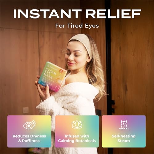 image for Body Restore Heated Eye Mask for Dry Eyes 5 Pack - Self Heating Warm C