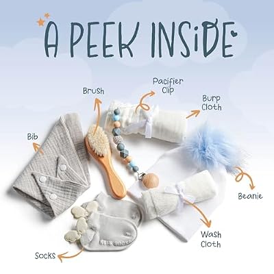 Baby Boy Gifts, Baby Boy Shower Gifts, New Born Baby Boys Gift, Baby Gifts for Boys, New Baby Girl Boys, Newborn Gift Sets, 7 Piece Set,
