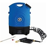 Turbo Tank Portable Rinsing Sprayer 130psi It includes a heavy-duty rechargeable battery (with 12-volt vehicle adapter), batter