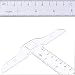 Regla Forma T, 2 Piezas Regla Forma T Transparente 12 Inch/30 cm...