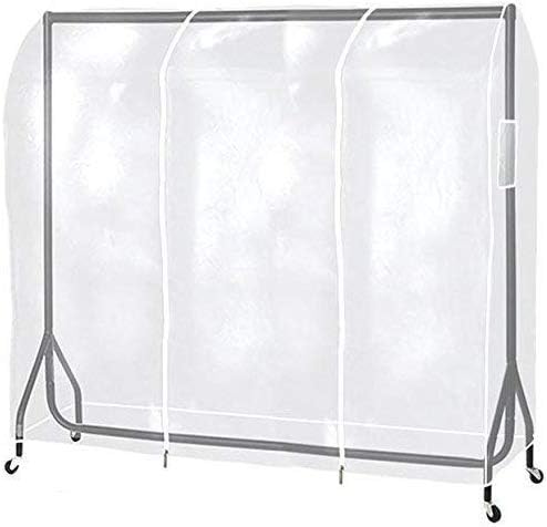 The Shopfitting Shop ® CLEAR TRANSPARENT 6ft LONG CLOTHES RAIL PROTECTIVE COVER ONLY FOR GARMENT HANGING COAT RAILS