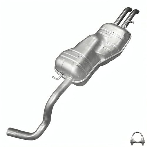 Northeastern Exhaust | Stainless Steel Muffler Tail Pipe Compatible for Volkswagen Jetta 2000-2005 1.8L | 1999-2005 1.9L | 1999-2004 2.8L | Free Clamp Included | Automotive Replacement Part