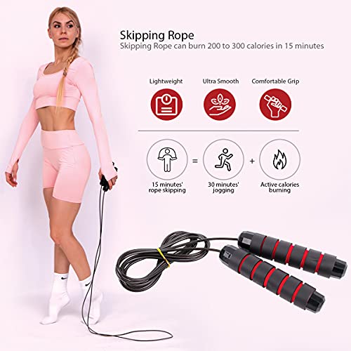 Vitchelo Advanced Pilates Bar Resistance Band Set Up To 100 Lbs - Portable Kit Core Exercise Equipment For Body Toning Squat & Core Training With 4 Strength Level Thera Bands & A Skipping Jump Rope #TOP4