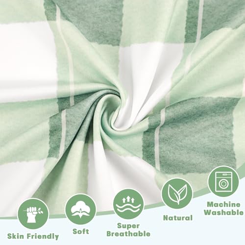 Image of Crib Sheet for Baby Girls Boys, Fitted Crib Sheet Neutral for Standard Crib and Toddler Mattress, Soft and Comfortable Microfiber Baby Mattress Sheet 52 inch X 28 inch Green
