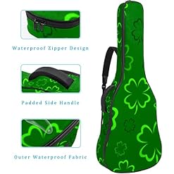 Hondank Housse de protection imperméable pour guitare acoustique Motif trèfles Épaisseur 1 cm, Multicolore 04, 42.9×16… - Les Beatles, Paul McCartney, John Lennon, RIngo Starr, George Harrison Hondank Housse de protection imperméable pour guitare acoustique Motif trèfles Épaisseur 1 cm, Multicolore 04, 42.9x16… – Image 4
