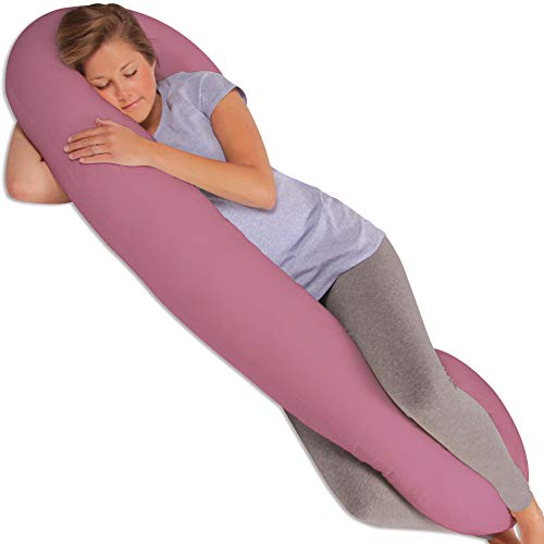 Leachco Snoogle Original Maternity/Pregnancy Total Body Pillow, Mauve Large - Thumbnail 3