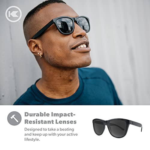 Knockaround Premiums Polarized Sunglasses For Men & Women - Impact Resistant Lenses & Full Uv400 Protection, Black On Black Frames/Black Lenses #TOP4