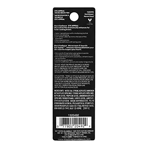 Black Radiance Eye Appeal™ Micro Brow Pen Dark Brown - Thumbnail 5