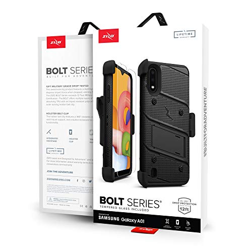 ZIZO Bolt Series for Galaxy A01 Case - Black & Black by Zizo - Image 7