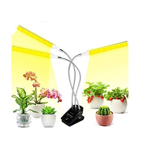 ZJX-F LED Plant Growth Light, Succulents Plant Clip Memory Timing 72W 3 Heads Plant Light (Size : 72W)