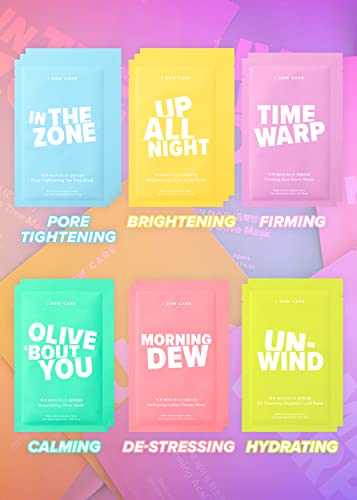 I Dew Care Sheet Mask Pack - Let’s Get Sheet Faced | Gift, Gift Set, 14-Day Intense Skincare Makeover With Collagen, Tea Tree Oil, Eucalyptus, Lotus Flower, 14 Count #TOP2