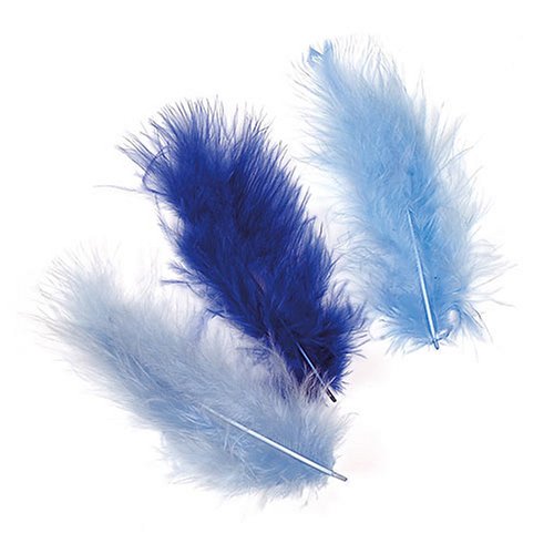 Preisvergleich Produktbild KnorrPrandell 6619935 Marabufedern-Mix, 9 cm, blau