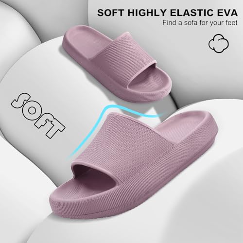 Vavobis Sliders Cloud Slippers Women Men Lightweight Slippers Cloud Sliders Non-Slip Flip Flops With Thick Sole For Bathroom Pool Beach House Waterproof Indoor/Outdoor，Blush，5.5-6 Uk - 5