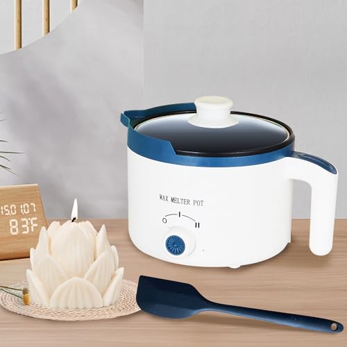 Ksedcon Derretidor de cera para fabricação de velas com bico de derramamento, kit de panela elétrica