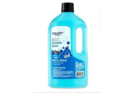 Equate Kids Bubble Bath, Berry Blast Scent, Gentle Formula, 64 Fl Oz