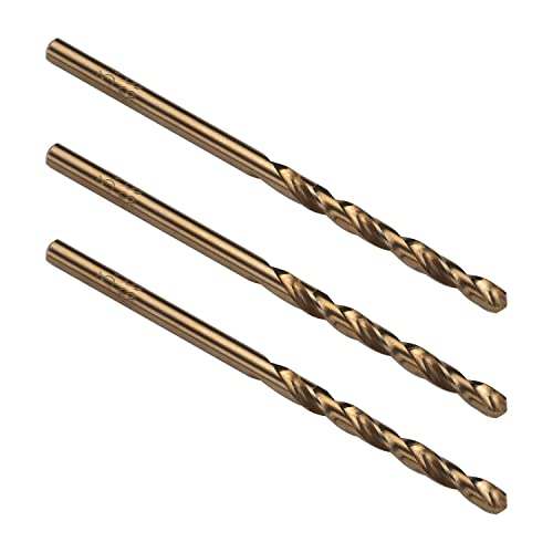 Utoolmart ツイストドリル ドリル セット ツイストドリルビット ドリル径3mm 全長61mm シャンク径3mm 3個入り 麻花ドリルビットセット 鉄工用ドリルド 電動ドリルビット ドリル刃セット高速度鋼工具 HSSビット 掘削工具 穴あけ DIY 電動工具 シャンパン