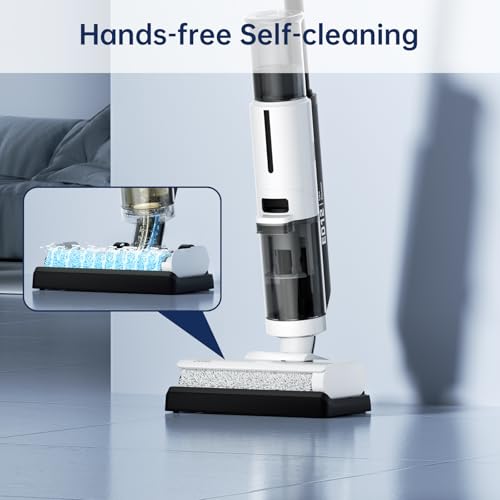 Image of JONR ED12 Lite Wet Dry Vacuum Cleaner, Cordless Vacuum Mop with Self-Cleaning, 0.1 inch Edge Cleaning, Lightweight (7.7lbs), for Hard Floors & Pet Hair, Anti-Tangle Design