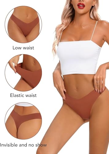 Kit 6 Calcinhas Tanga Fio Dental Sem Costura Laser (BR, Alfa, M, Regular, Pacote A-6 Cores)