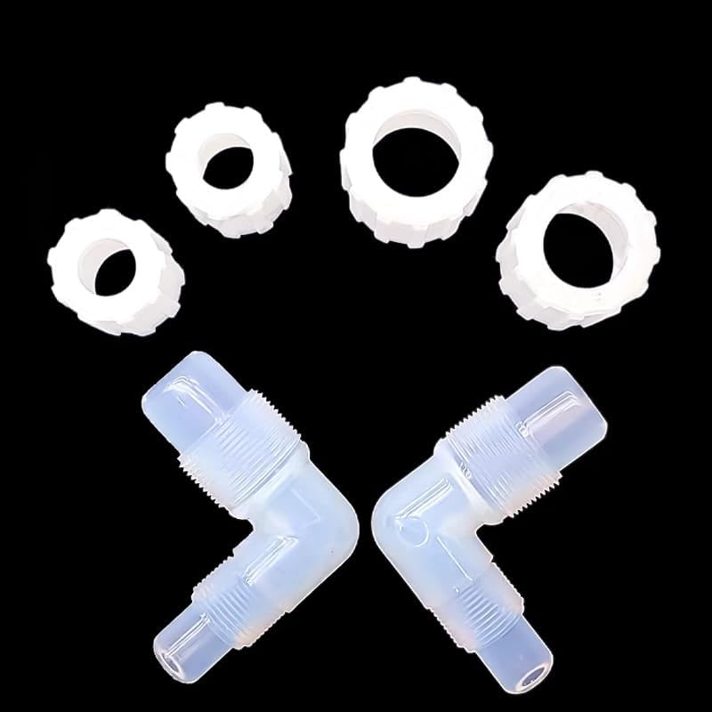 PFA 90° Flared Reducing Elbow - PFA Pipe Fittings for Laboratory Use,1pcs