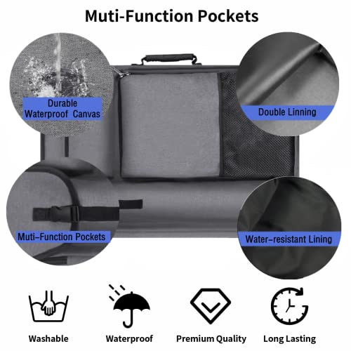 Treochtfun Art Portfolio Case 18 X 24,Art Portfolio With Backpack & Tote Bag For Artwork,Medium Art Case Size(Grey). #TOP5