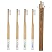 Produktbild PRIME ART WOOD Bambus Zahnbürste im 5er Set (Vegan, plastkfrei verpackt, umweltschonend) BPA-freie Zahnbürsten mit nachhaltigem Bambus Holz - Holzzahnbürste Bamboo Toothbrush Härtegrad Mittel