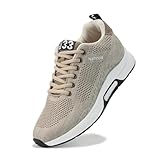 Namoola Men's Invisible Height Increasing Elevator Shoes Lightweight Sport Shoes Height-Boosting Non-Slip Sneakers 2.4'' Taller Beige42