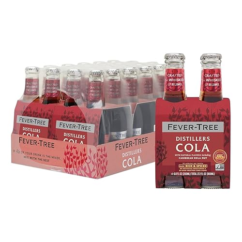 Image of Fever-Tree Distillers Cola - Premium Soda Mixer for Cocktails and Mocktails, 6.8 fl oz Bottles, Pack of 24 - Naturally Sourced, Non-GMO