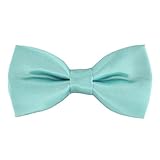 iGirlDress Solid Formal Tuxedo Pre-Tied Bow Tie for Boys (Tiffany Blue)
