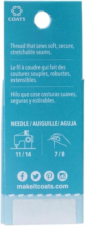 Coats Eloflex Stretch Thread, Black/Grey