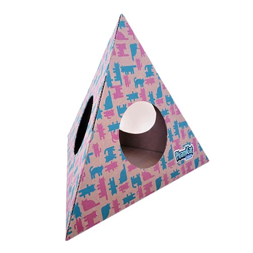 Pet Games Piramicat Pink/Verde Água - Toca Ocupacional Para Gatos