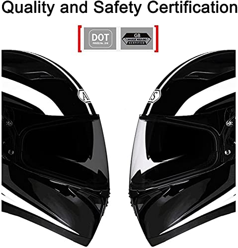 Casque intégral moto et scooter noir taille 2XL avec double visière pour homme et femme
