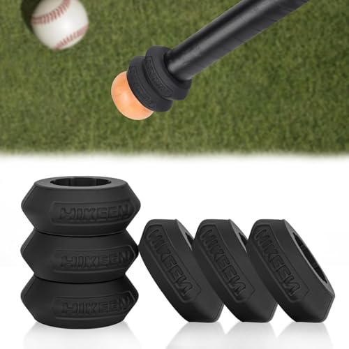 BOOSTEADY - BOOSTEADY Lot de 6 Anneaux de Préhension en Silicone pour Battes de Baseball Réglables, Bandes Antidérapantes pour Batte de Baseball et Softball, Accessoires d'Entraînement de Baseball
