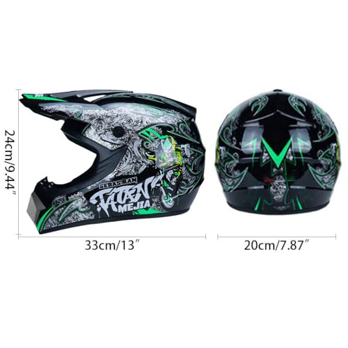 Miniatura 5 de Casco De Motocross Profesional Para Niños Y Adultos, Para Motocross, Todoterreno, Con Gafas Protectoras, Guantes, Cubierta Facial