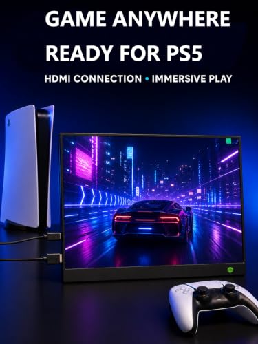 Image of Portable Monitor, 15.6'' 1080P USB C HDMI Portable Second External Monitor