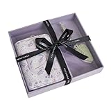 PACO MARTINEZ Set de Regalo para Mujer, Caja Regalo con Cartera Billetero para Mujer y Llavero con Estampado de Flores, Idea de Regalo de Cumpleaños, Aniversario o Navidad