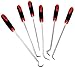 Performance Tool W942 Multi-Shaped and Angled Hook and Pick Tool Set for Garages and Workshops, Black, 6 pieces