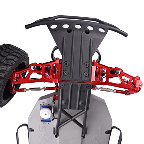 2Pcs Aluminum Adjustable Turnbuckle Camber Link Upgrade 3644 3737 3745 For 1/10 Slash Stampede Rustler 2Wd 4X4, Red #TOP2