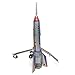 Charmgle Rocket Toy Tinplate Figure Toys Push and Go Friction Rocket Launcher Toy Table Office Ornaments Adults Collection Birthday Gifts