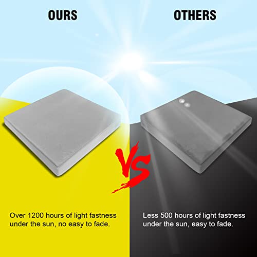 Gueglsa Waterproof Outdoor Cushion Covers 24X24X5 Inch, Patio Seat Cushion Slipcovers Replacement, High Uv Resistant Chair Cushion Slip Cover, Set Of 2, Grey #TOP3