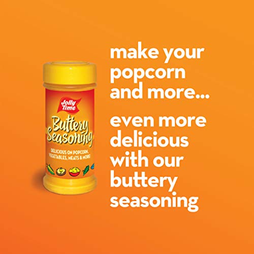 Jolly Time Popcorn Seasoning Salt Movie Theater Butter Powder Shaker For Concession & Cooking, Butter (6 Ounce (Pack Of 4)) #TOP4