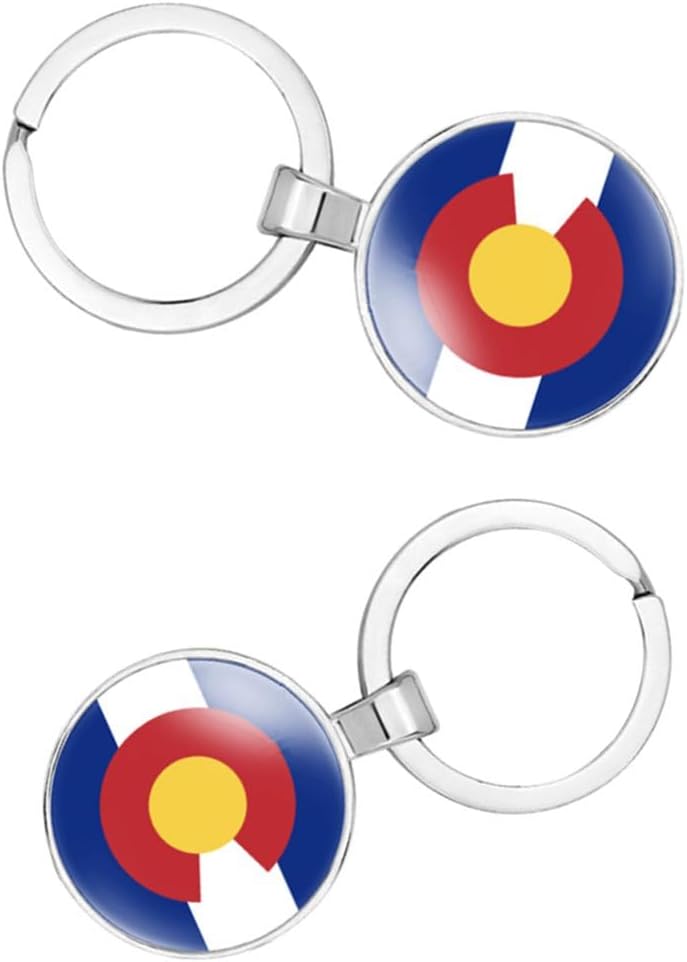 vmcoatdu コロラド キーチェーン キーリング ギフト メンズ レディース キーチェーン ステンレススチールとはめ込みガラス素