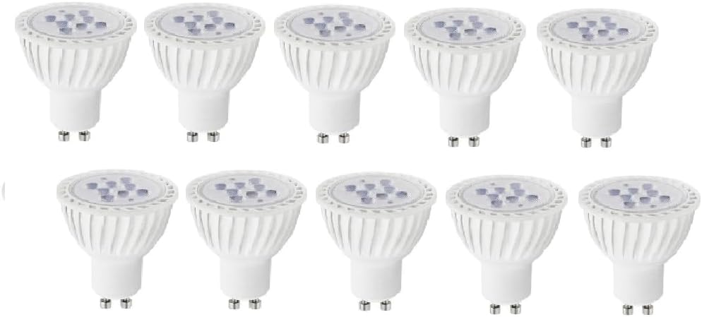 TORCHSTAR 10-Pack MR16 GU10 LED Light Bulb, 7W (60W Equivalent), 5000K Daylight, 36° Beam Angle, 500Lm, UL-Listed, Track Lighting, Recessed Light, 2 Years Warranty, Non-Dimmable