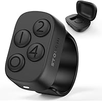 Stouchi Anki Remote Control Ring &ndash; Bluetooth Finger Controller for Anki, No Setup No Remapping, 140H Charging Case, Compatible with Windows, Mac, iPad, iOS & Android